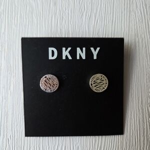 DKNY Logo Stud Earrings